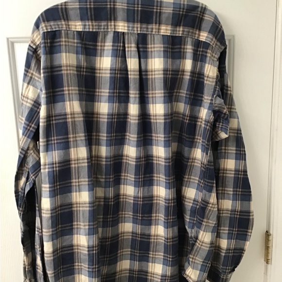 PATAGONIA MENS SZ L ORGANIC COTTON BUTTON DOWN SHIRT SUPER SOFT PLAID GUC - Picture 2 of 2